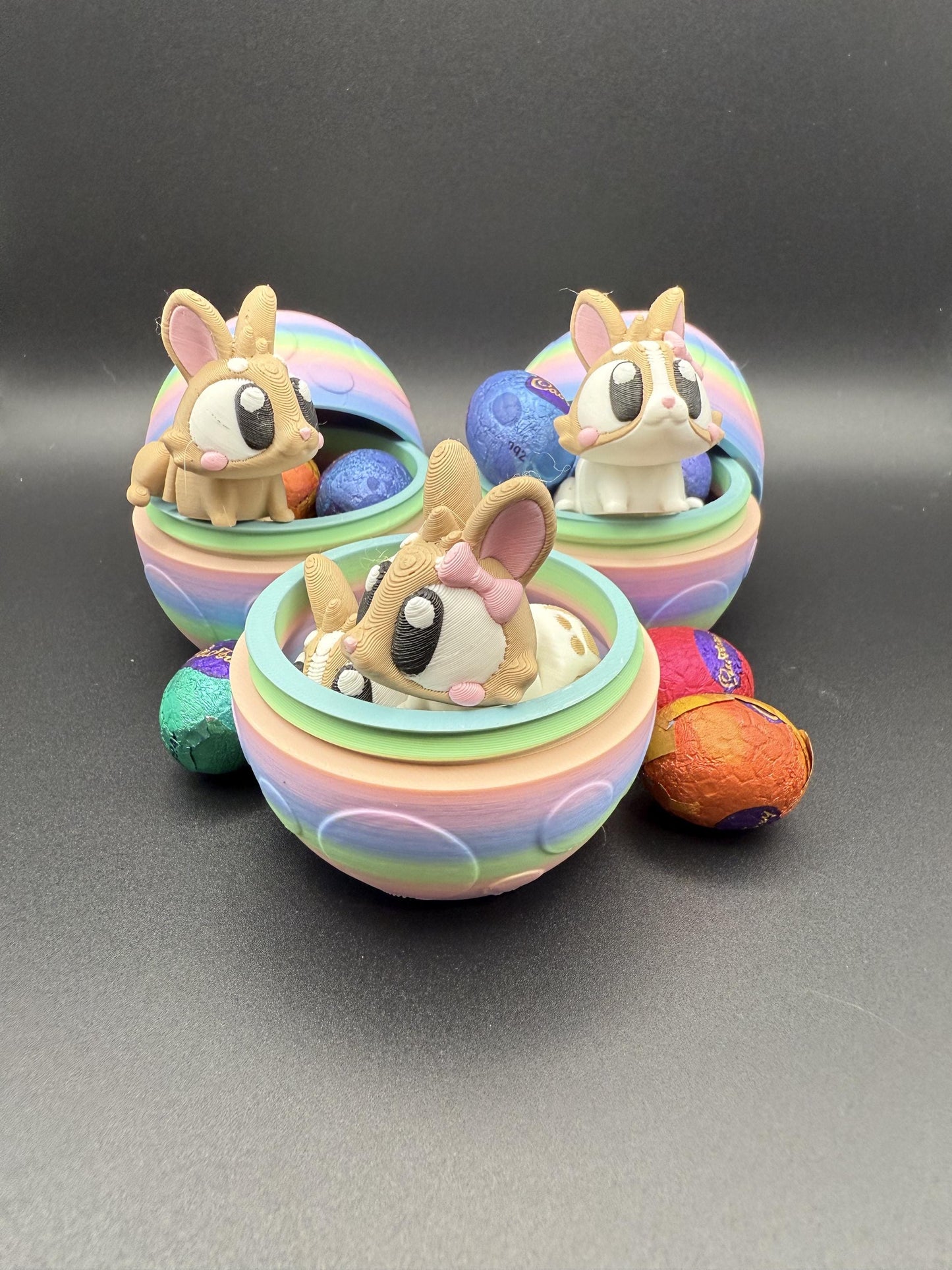 Twist-Open Egg with Adorable Bunny Inside