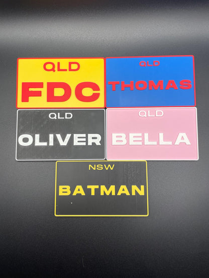 Personalized Rear Number Plate for Little Tikes Cozy Coupe